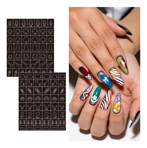 Set 24 Colores Para Uñas Con Plantillas Y Pinceles Diy