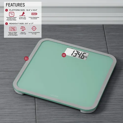 Taylor Báscula De Baño Digital De Vidrio Para Peso