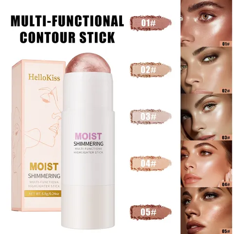 Barra Iluminadora Perlada Multi-color Para Rostro, Acabado