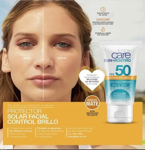 Protector Solar Facial Y Gel Post Solar Avon Care Set X 2