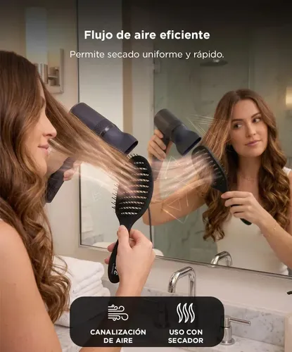 Cepillo De Pelo Care By Gadnic Desenredante Antitirones Diseño Ventilado Para Cabello Humedo Seco
