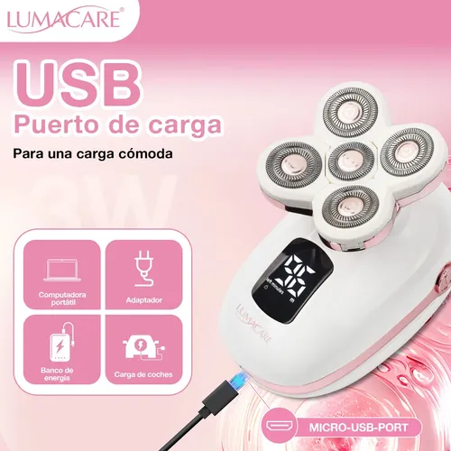 Maquinilla De Afeitar Eléctrica Para Mujer, Rotativa, Recarg