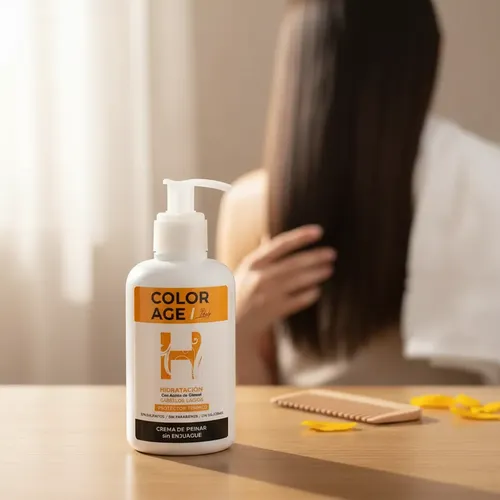 Crema De Peinar Hidratación Cabellos Lacios 300ml Color Age