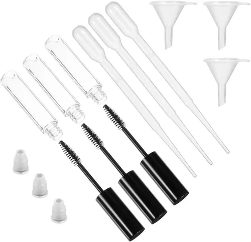 9 Botellas Vacías De 10 Ml Para Tubo De Rímel Rellenable Bri