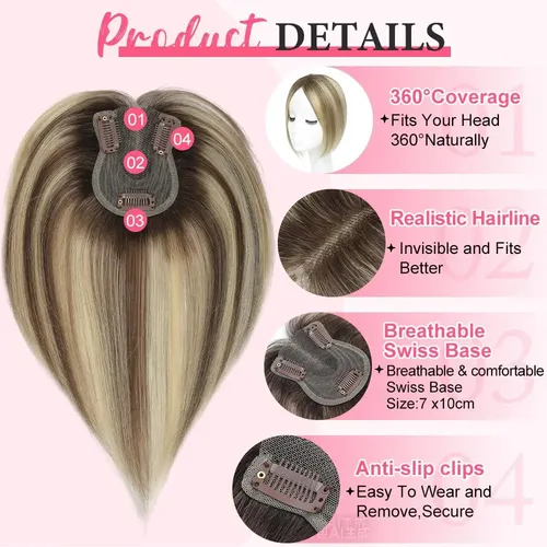 Extensiones De Cabello Humano 10 Pulgadas Para Mujer Con Bas