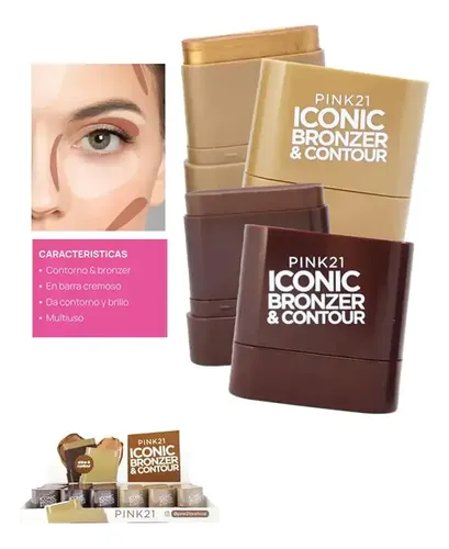 Contorno E Iluminador Pink21 Iconic En Barra