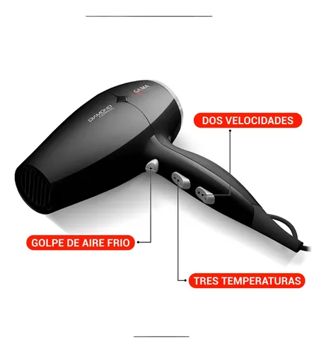 Secador De Pelo Ga.ma Italy Diamond Ceramic Negro