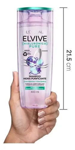 Shampoo Hialuronico Pure Elvive L’Oréal Paris 400 Ml