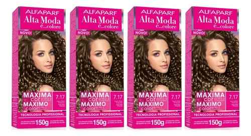 Pack Tintura En Kit Alta Moda Máximo Color 7.17