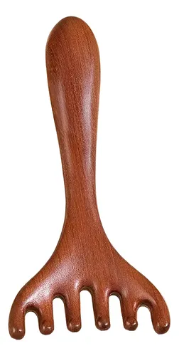 W Pente De Masaje Meridiano Con Cabeza De Madera Natural Gl