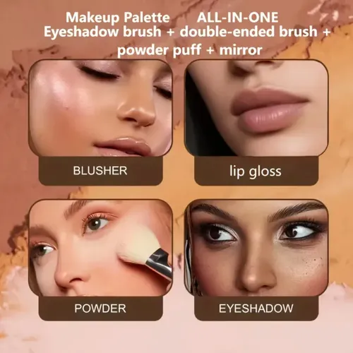 Paleta Maquillaje 18 Colores Concha Mate Brillante Navidad