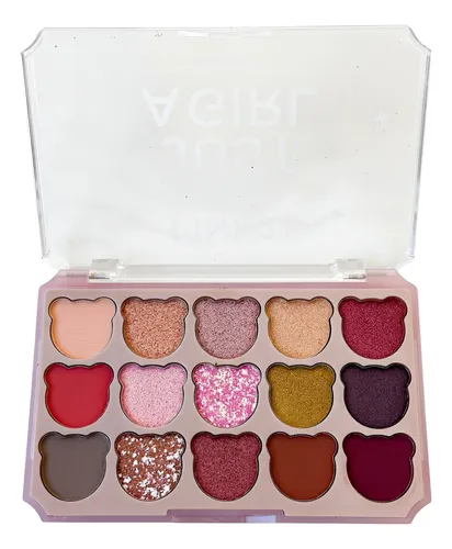 Paleta 15 Sombras Matte Satinada Osito Im Just A Girl Pink21