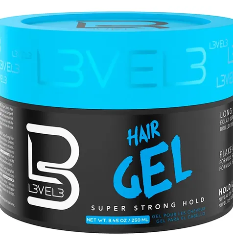 Level 3 Hair Gel De Peinado Super Strong Hold Pelo 250ml 6c