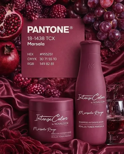 Máscara Intense Color Marsala Rouge Novalook+peine Desenredo