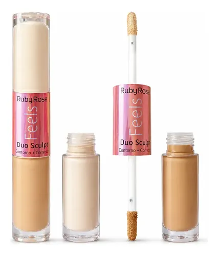 Duo Corrector De Ojeras Y Contorno Liquido Ruby Rose Feels