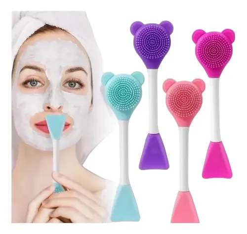 Espátula Silicona Cepillo Limpiador Masaje Facial Pack X12un