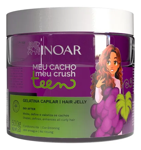 Inoar Gelatina Capilar Para Rulos Meu Cacho Teen Uva X500