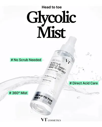 Vt Glycolic Reedle Shot Head To Toe Mist Exfoliante