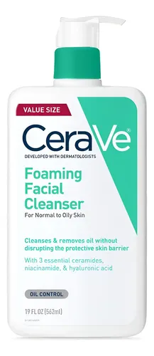 Cerave Limpiador Facial Espumoso, Lavado Facial
