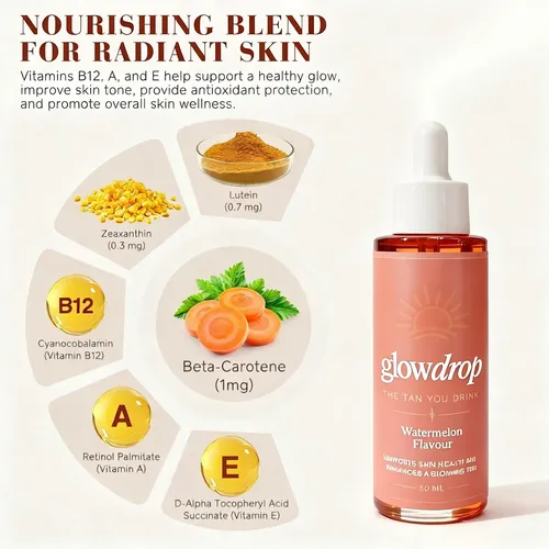 Gotas Bronceadoras Bebibles Glowdrop Sin Sol Sandía 50ml