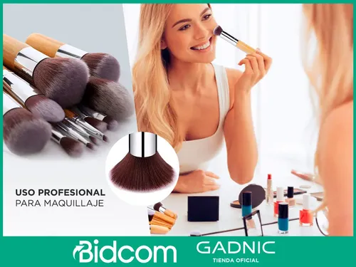 Brochas De Maquillaje Gadnic Sustentables Estuche Base Sombr