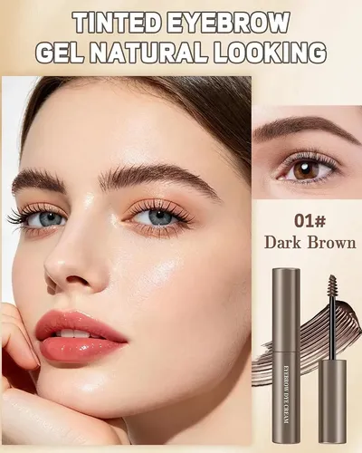 Tinte En Gel Para Cejas, Impermeable, Color Marrón Oscuro
