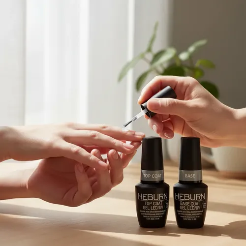 Kit Heburn Esmalte Base Y Top Coat Gel Uv/led 2x 15ml