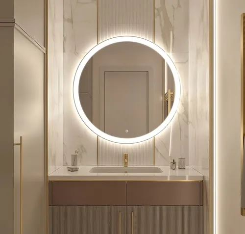Espejo Luz Led Táctil Touch Baño Redondo 60cm Premium!!