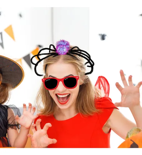 Diadema De Halloween, Tocado Con Forma De Araña Violeta