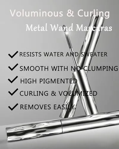 Varita De Rímel De Metal Rizado 3d Impermeable, Plancha Negr