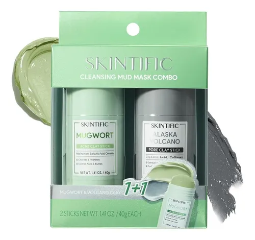 Set De Mascarillas Skintific Arcilla Alaska Mugwort 2 En 1