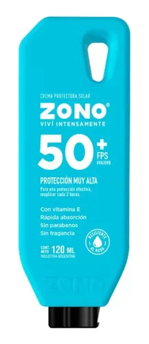 Zono Protector Solar 50fps Vit. E Proteccion Muy Alta 120ml