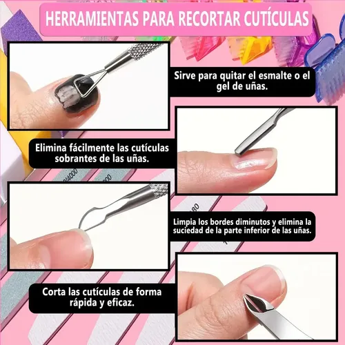Kit De Para Manicure Y Limas Para Uñas Profesional 12 En 1
