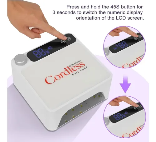 Lámpara Uv/led Recargable Para Uñas Nailartane X90 Blanco