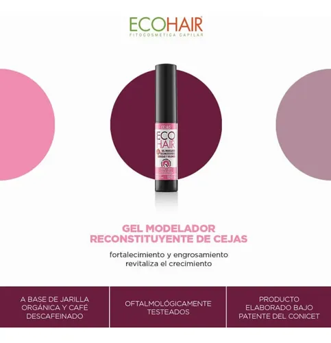 Eco Hair Gel Modelador Reconstituyente De Cejas 5ml