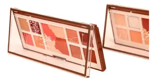 Paleta Sombras Mate Shimmer Glitter + Rubor City Girl F6662 Color Tono 02