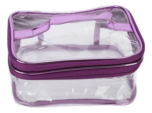 Bolsa Cosmética Portátil De Pvc Transparente Para Maquillaje