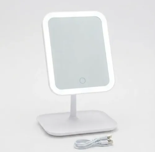 Espejo Maquillaje Led Luz Usb 360° Botón Táctil Ajustable
