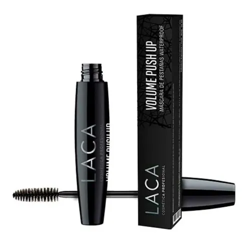Máscara de Pestañas Laca Volume Push Up Waterproof Negro 15ml Voluminizador