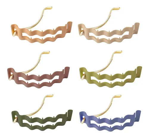 Hebilla Plástica Ondulada Modelos Bag X12 Color 6 Colores