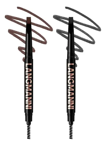 Lápiz Dual Langmanni Para Cejas 2 Piezas Con Spoolie, Tono