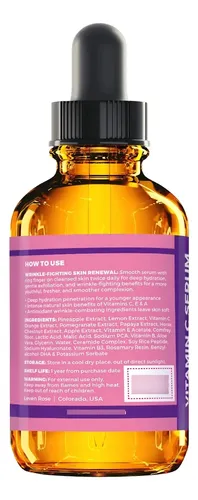 Sérum Natural De Vitamina C Leven Rose, Eliminador De Mancha