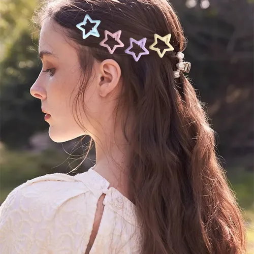 30pzs Accesorio Cabello Estrella Mix Colores Cute P/ Niñas
