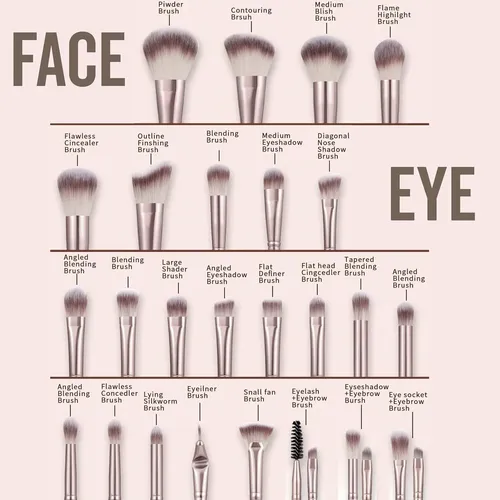 Brochas Maquillaje Vogue Set De 40pz Profesional Kit Dejuego