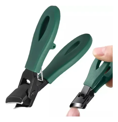 Cortauñas Antisalpicaduras Para Manicura Con Punta Inclinada Verde