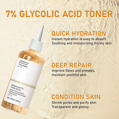 P/j Tónico Facial Ácido Glicólico 7% Exfoliante 100ml Todo