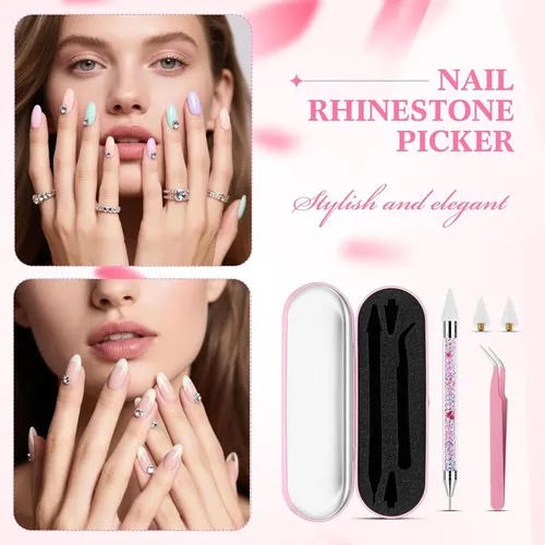 Set Para Arte En Uñas Con Pinza Y Bolígrafo Cera Colorido