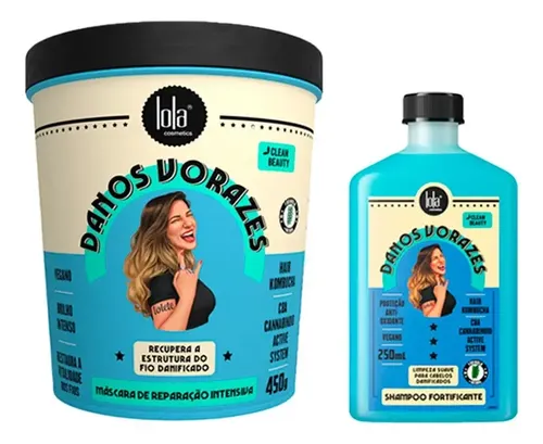 Shampoo + Máscara Reparadora Danos Vorazes Lola Cosmetics