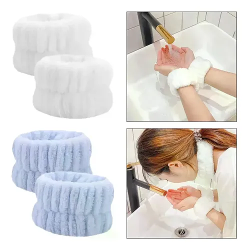 Toalla Absorbente Para Lavarse La Cara Blanco Color Azul &ug