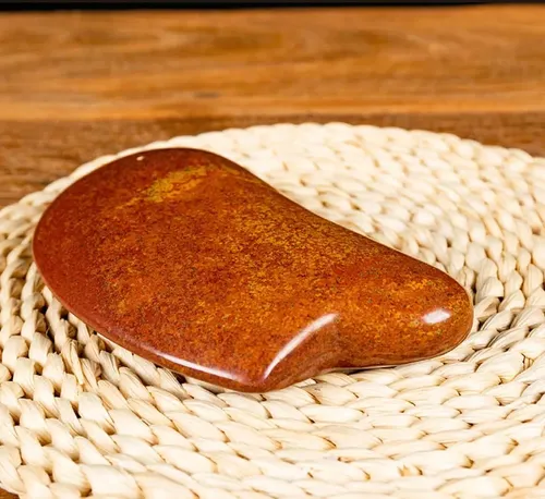 Piedra Gua Sha Roja Masaje Facial Natural Antiage
